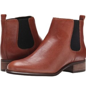 NINE WEST Jara Brown Leather Chelsea Ankle Boots Size 8.5